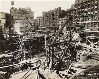 WURTS BROTHERS PHOTOGRAPHERS (1894-1979) Packet of photos from construction of the Woolworth Building. 1910-1913.